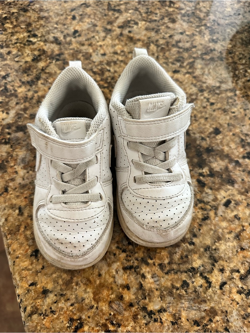 Nike Kids White and Light Gray Low-Top Sneakers